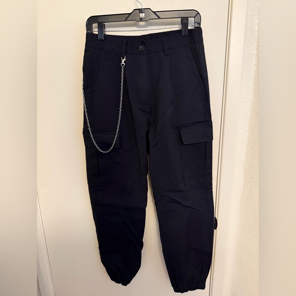Black Cargo Pants - Medium
